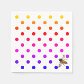 Honey Bee | farbiges Polka-Dot-Muster Serviette (Vorderseite)