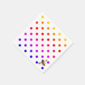 Honey Bee | farbiges Polka-Dot-Muster Serviette (Ecke)