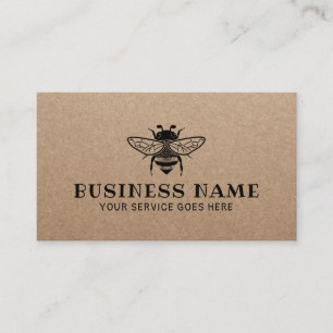 Honey Bee Farm Beekeeper Apiary Rustic Kraft Visitenkarte