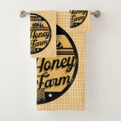 Honey Bee Farm Personalisiert NAME Sweet Beehive Badhandtuch Set (Insitu)
