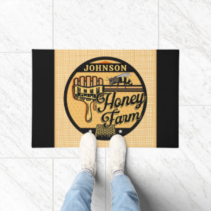 Honey Bee Farm Personalisiert NAME Sweet Beehive Fußmatte