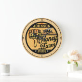 Honey Bee Farm Personalisiert NAME Sweet Beehive Große Wanduhr (Zuhause)