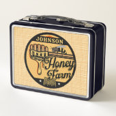Honey Bee Farm Personalisiert NAME Sweet Beehive Metall Brotdose (Rückseite)