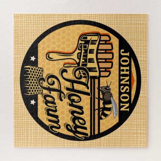 Honey Bee Farm Personalisiert NAME Sweet Beehive Puzzle (Horizontal)