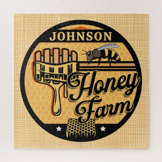 Honey Bee Farm Personalisiert NAME Sweet Beehive Puzzle (Vertikal)