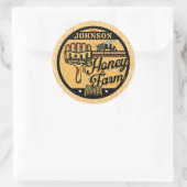 Honey Bee Farm Personalisiert NAME Sweet Beehive Runder Aufkleber (Tasche)