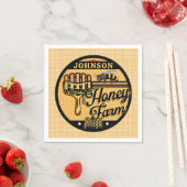 Honey Bee Farm Personalisiert NAME Sweet Beehive Serviette (Beispiel)