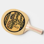 Honey Bee Farm Personalisiert NAME Sweet Beehive Tischtennis Schläger (Seitenansicht)