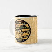 Honey Bee Farm Personalisiert NAME Sweet Beehive Zweifarbige Tasse (Vorderseite Links)