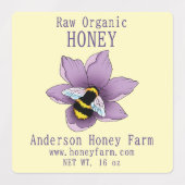 Honey Bee Farm Yellow Lavender Etiketten (Design 1)