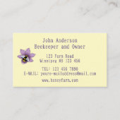 Honey Bee Farm Yellow Lavender Visitenkarte (Vorderseite)