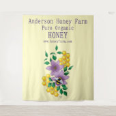Honey Bee Farm Yellow Lavender Wandteppich (Vorderseite)