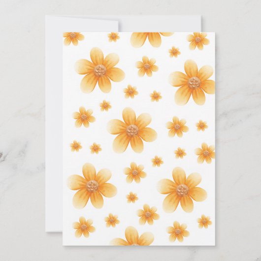 Honey Bee First Bee Day Girl Birthday Einladung (Rückseite)