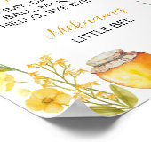 Honey Bee First Birthday Milestone Sign Poster (Ecke)