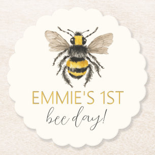 Honey Bee First Birthday Untersetzer