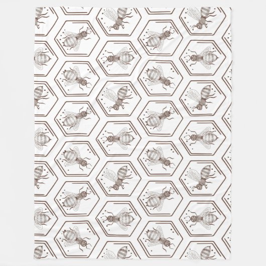 Honey Bee Fleece Blanket (Vorderseite)