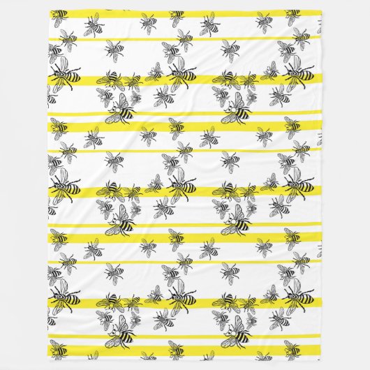 Honey Bee Fleecedecke (Vorderseite)