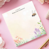 Honey Bee Floral Garden Personalisiert Name Notizblock