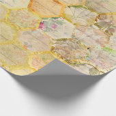 Honey Bee Floral Honeycomb Beehive Geschenkpapier (Ecke)