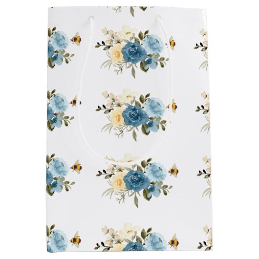 Honey Bee Floral Mittlere Geschenktüte (Vorderseite)