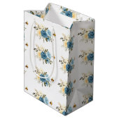 Honey Bee Floral Mittlere Geschenktüte (Rückseite Schrägansicht)