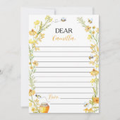 Honey Bee Floral Time Capsule Note Card Dankeskarte (Vorderseite)