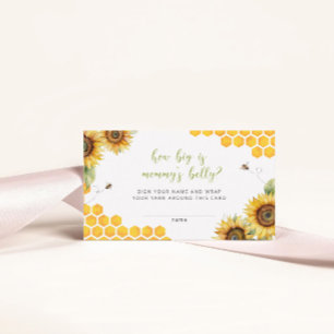 Honey Bee Floral wie groß ist Mama's Bauchspiel Begleitkarte