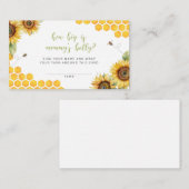 Honey Bee Floral wie groß ist Mama's Bauchspiel Begleitkarte (Vorne/Hinten)
