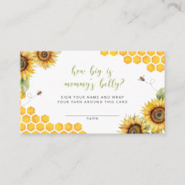 Honey Bee Floral wie groß ist Mama's Bauchspiel Begleitkarte