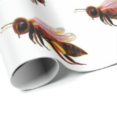 Honey Bee Flying Geschenkpapier (Rolleneckpunkt)