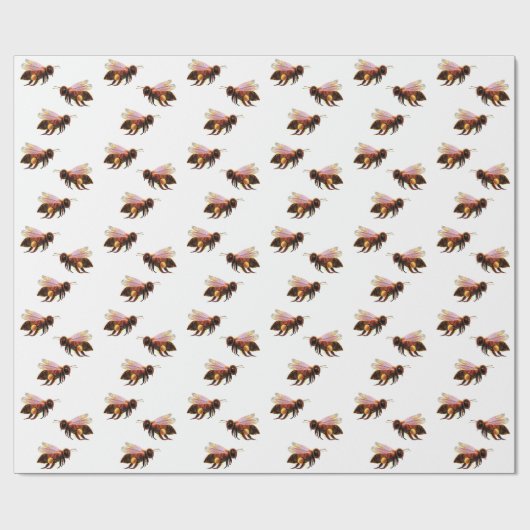 Honey Bee Flying Geschenkpapier (Flach)