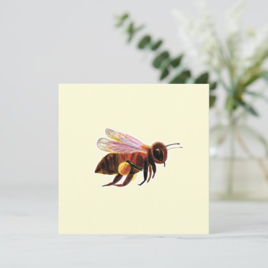 Honey Bee Flying Karte (Stehend Vorderseite)