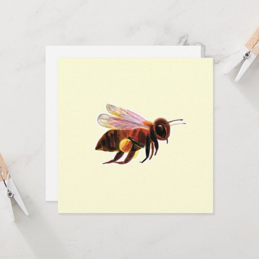 Honey Bee Flying Karte (Vorderseite/Rückseite Beispiel)