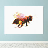 Honey Bee Flying Leinwanddruck (Insitu (Holzboden))