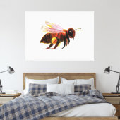 Honey Bee Flying Leinwanddruck (Insitu (Schlafzimmer))