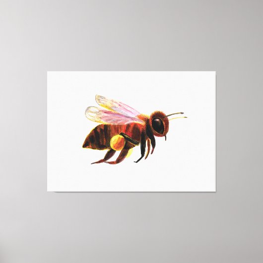 Honey Bee Flying Leinwanddruck (Vorderseite)