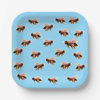 Honey Bee Flying Pappteller