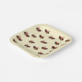 Honey Bee Flying Pappteller (Gewinkelt)