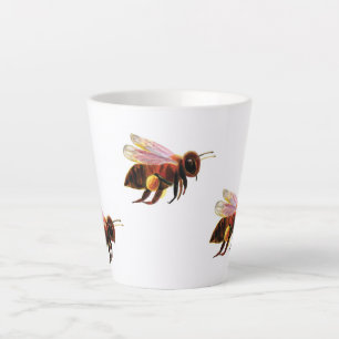 Honey Bee Flying Small Latte Tasse