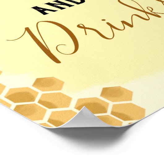Honey Bee Food and Drinks Poster (Ecke)