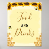 Honey Bee Food and Drinks Poster (Vorne)