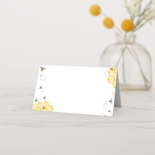 Honey Bee Food Zelt Labels Platzkarte (Rückseite)