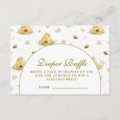Honey Bee Garden Baby Shower Diapper Raffle Begleitkarte (Vorderseite)