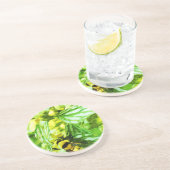 Honey Bee Gathering Pollen Abstract Beeinonism Sandstein Untersetzer (Seite)