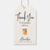 Honey Bee Gender Neutral Baby Dusche Vielen Dank Geschenkanhänger (Vorderseite)