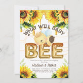 Honey Bee Gender Reveal Was wird Baby sein Einladung (Vorderseite)