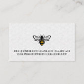 Honey Bee | Geometrisches Muster | Insekt Visitenkarte (Rückseite)