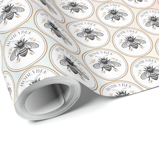 Honey Bee Geschenkpapier (Rolleneckpunkt)