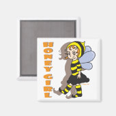 Honey Bee Girl Magnet (Vorderseite/Rückseite)
