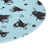 Honey Bee Glass Chopping Board - Geschenk für Mama Schneidebrett (Ecke)